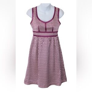 Proenza Schouler Target Empire Waist Dress 100% Silk Purple Polkadot 9